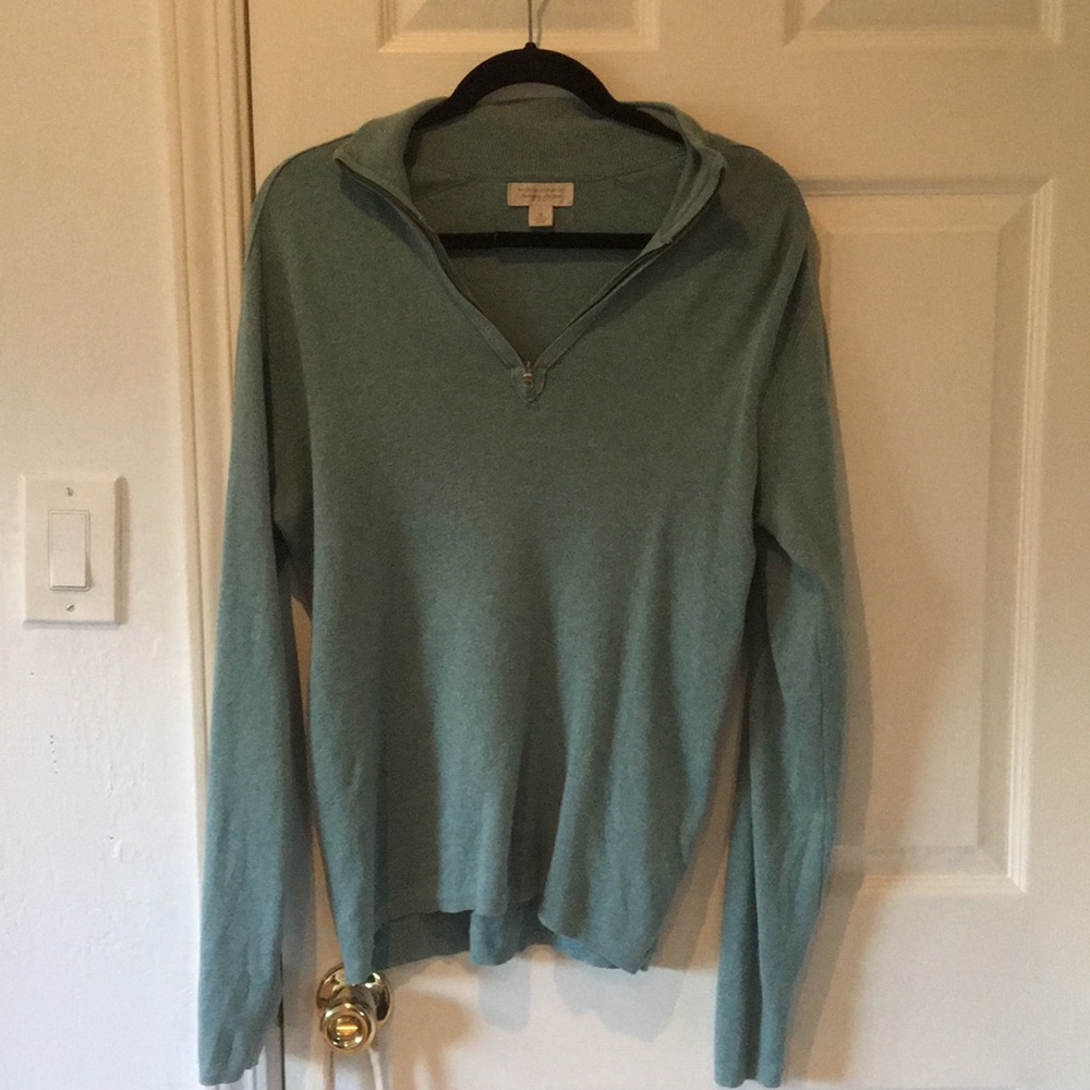 Banana Republic Teal Blue Quarter Zip Sweater